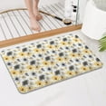 thumbnail image 4 of White Yellow Gray Flower Sunflower Pattern Bathroom Rugs Mat,Non Slip Microfiber Bathroom Rug,Rubber Backing,Soft Bathroom Mats for Bathroom Floor,Tub and Shower,17x27in(43x68cm), 4 of 5