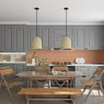 thumbnail image 4 of ACROMA  1-light Farmhouse Rattan Kitchen Island Pendant - N/A Black/Natural, 4 of 5