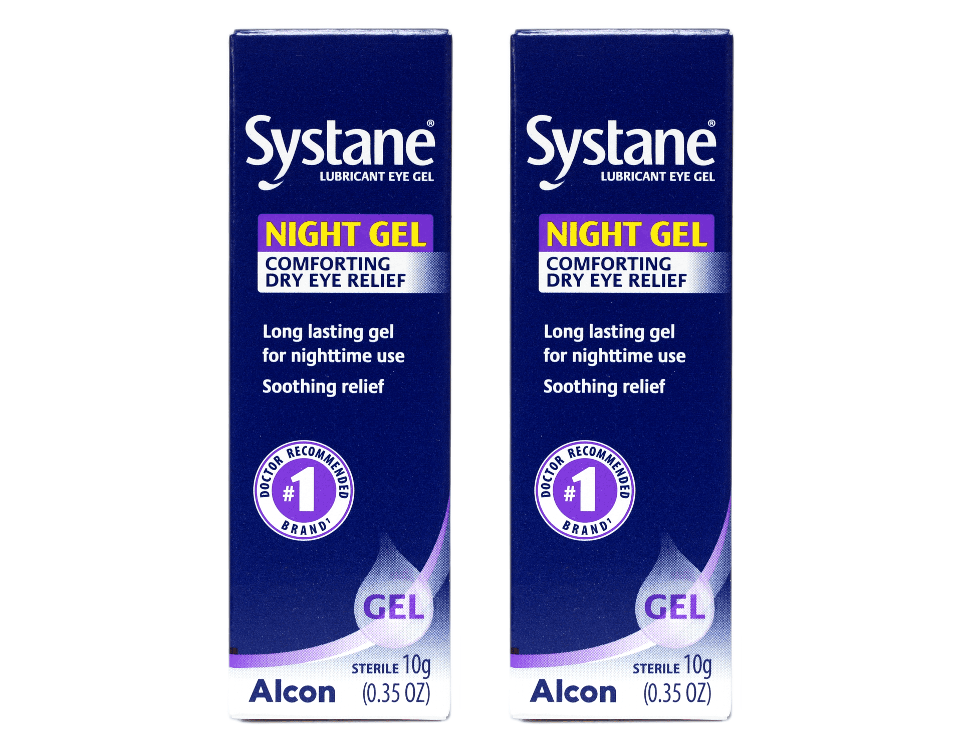 Systane Gel Overnight Therapy Lubricant Eye Gel 10 g Each (Pack of 2