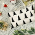 thumbnail image 3 of Merry Bright Christmas Tree Decor Pillow Covers 12x20 Inch Black and White Forest Pine Trees Xmas Throw Waist Pillow Covers Winter Decorations for Home Sofa Couch, Cotton Linen Cushion Cover, 3 of 6