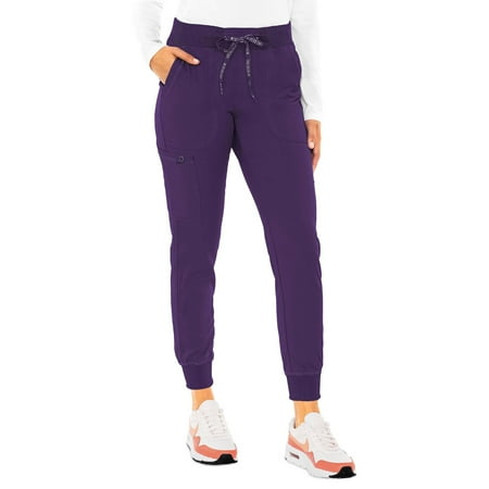 

MED COUTURE Women s Touch Jogger Yoga Scrub Pants Color: Eggplant Size: XS Tall