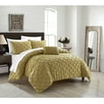 thumbnail image 2 of Chic Home Bradshaw 8-Piece Pinch Pleat Comforter Set, King, Mustard, 2 of 2