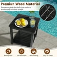 thumbnail image 4 of Ktaxon 18" Wood Square Side Table, Patio End Table, Suitable for Outdoor Porch Deck Pool, Black, 4 of 11