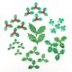 thumbnail image 2 of 100 piezas de tela con lentejuelas brillantes con láser, frutos rojos con hojas verdes, suministros para decoración de árboles de Navidad, accesorios de tela para manualidades, 2 of 5