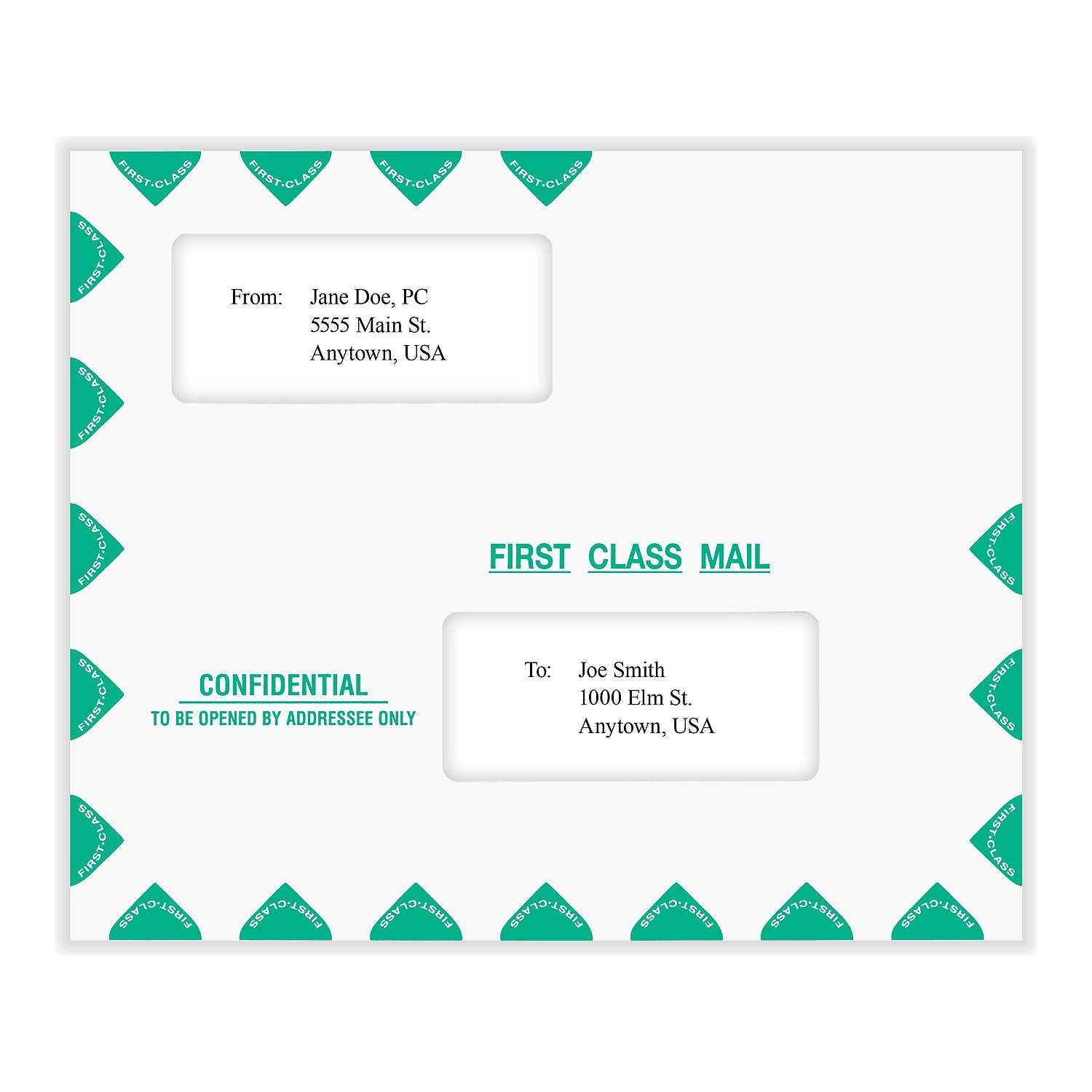 ComplyRight Self-Seal Tax Envelope 9.5" x 11.5" White/Green 50/Pack (PEV22)