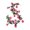 Red, variant on 21-Head Artificial Rose Vine White 72.8 Inches Plastic Wedding Backdrop Decor