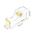 thumbnail image 2 of Unique Bargains Desktop Tape Dispenser Acrylic Roll Tapes Cutter Golden, 2 of 5