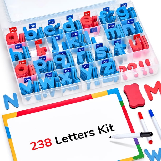 Kit de letras magnéticas GameNote Classroom 238 piezas con tablero