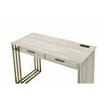 thumbnail image 4 of ACME Tyeid Built-in USB Port Writing Desk in Antique White and Gold, 4 of 7