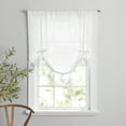 thumbnail image 4 of (2 pack) Mainstays Tie Up Balloon Shade 63" Valance, Poletop Arctic White, Polyester, Sheer, Adult, 4 of 6