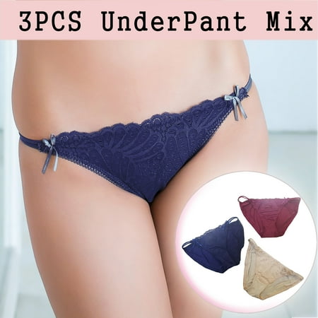 

〖TOTO〗Intimates For Women 3Pcs Mixed Women Milk Silk Panties With No Crease Bikini Leggings And Briefs