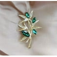 thumbnail image 1 of Broche de doble flauta de moda, broche de diamantes con destellos, broche de diamantes completo, broche de mujer, broche fijo para ropa, ramillete, 1 of 6