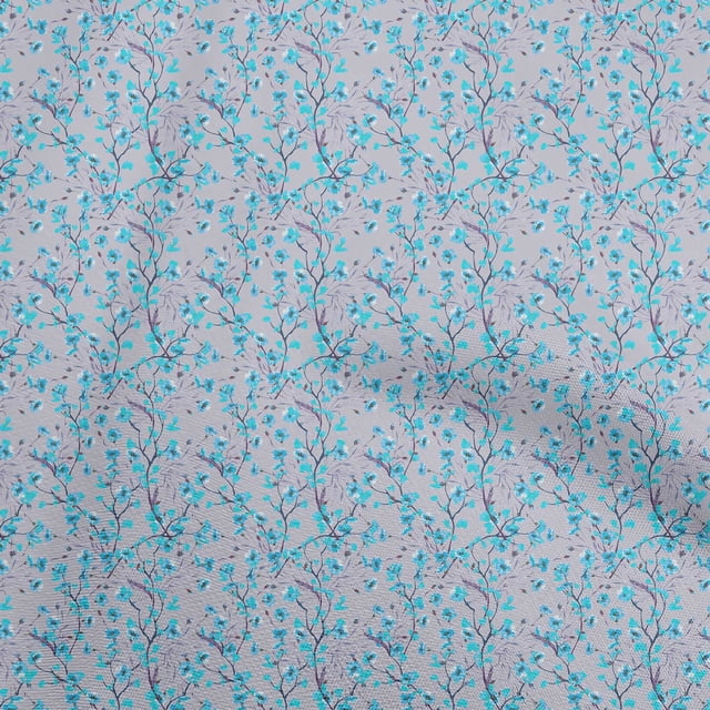oneOone Velvet Dusty Violet Fabric Florals Fabric For Sewing Printed Craft Fabric By The Yard 58 Inch Wide