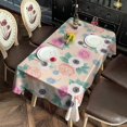 thumbnail image 2 of Pioneer Flower Floral Print Pattern Rectangle Tablecloth 60"x120", Waterproof Polyester Table Cloth, Wipeable Spillproof for Dining Camping Indoor Outdoor, 2 of 6