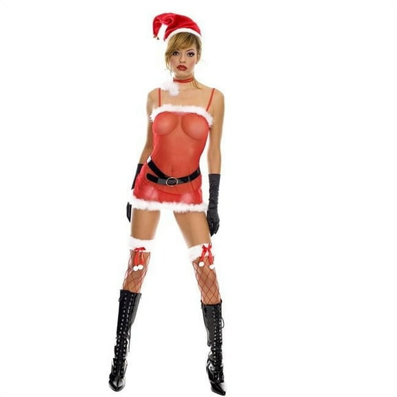 Music Legs Women's Miss Santa Outfit Costume; Medium & Large 70221-ML