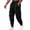 Black, variant on Mens Cable Knit Trousers Drawstring Cuffed Thermal Jacquard Hemp Pattern Knit Pants Elastic Waist Casual Warm Cozy Bottoms