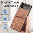 thumbnail image 3 of TECH CIRCLE Case for Samsung Galaxy Z Flip 4 Stylish Leather Pattern Anti-Scratch Non-Slip Support Wireless Charging Shockproof Case For Samsung Galaxy Z Flip 4,Brown, 3 of 8