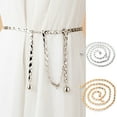thumbnail image 2 of Mightlink Chain Belt for Women Metallic Waist Belt Adjustable Geometric Belt Chain Gold Thin Chain Belts Versatile Summer Dress Accessories, 2 of 6