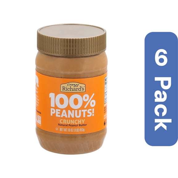 Crazy Richard's Chunky Peanut Butter 16 oz (Pack Of 6)