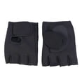 thumbnail image 3 of Un par de guantes profesionales de ciclismo, culturismo, mancuernas, fitness, levantamiento de pesas, gimnasio, adultos, guantes protectores transpirables de medio dedo, talla L (negro), 3 of 5