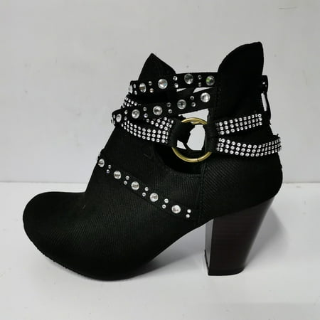 

Akiihool Women s Ankle Boots Women s Low Wedges Ankle Boots Lug Sole Ankle Booties Shoes (Black 6.5)