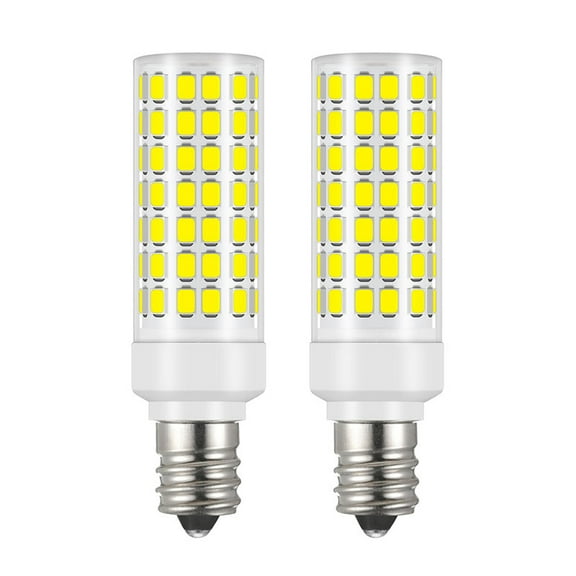 E12 LED bulbs 10W, 2 pieces, 6000K daylight, non-dimmable, no flicker, 110-220V, 360° beam Angle, suitable for chandeliers, table lamps, floor lamps, bedroom LED indoor lighting
