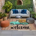 thumbnail image 2 of Country Sunflowers Outdoor Rug for Patio/Deck/Porch, Non-Slip Large Area Rug 4 x 6 Ft, Welcome Rustic Truck Floral Farm Brown Indoor Outdoor Rugs Washable Area Rugs, Camping Rug Carpet Runner, 2 of 8