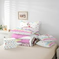 thumbnail image 6 of Homewish Kids Children Ballet Girl Bedding Comforter Set 7-Piece,Dance Theme King Bedding Sets,Abstract Gradient Glitter Ultra Soft Bed Sheets,Breathable Home Decor,Reversible, 6 of 8