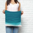 thumbnail image 2 of Ombre Teal Waves Pillow Covers 18x18 Inch Decorative Throw Pillow Cover, Abstract Art Gradient Modern Sofa Pillowcases Accent Cushion Case Home Decor Bedroom Living Room, 2 of 6