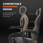 Huracan Gaming Chair with Footrest,Computer Office Chair with Massage Lumbar Support & Headrest, High Back Vintage Game Chair for Adults and Kids, Black