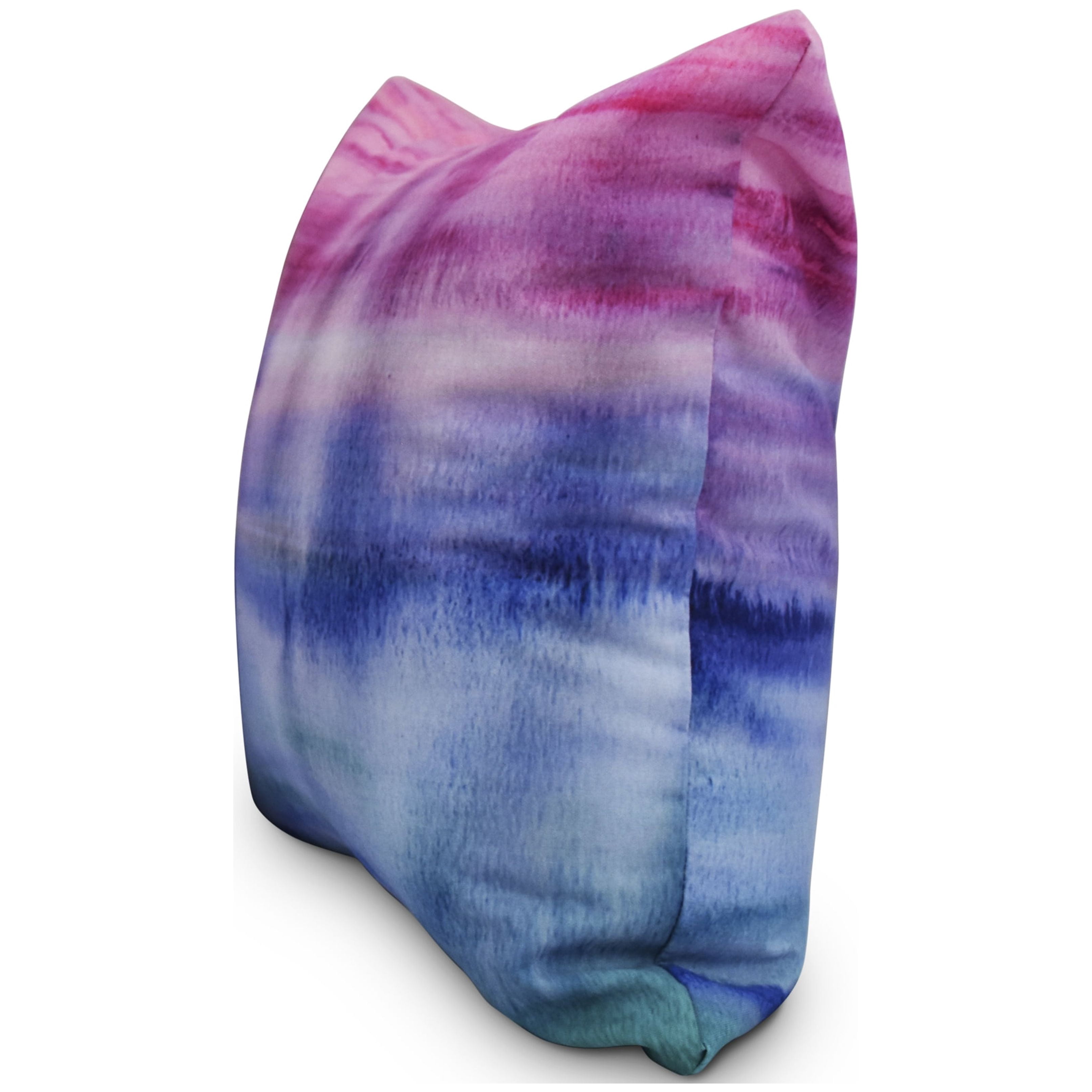 26 Inch Sunset Beauty Multi Color Stripe Print Decorative Throw Pillow