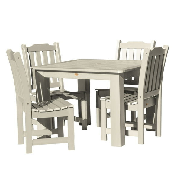Highwood's 42" x 42" Square 5-pc Lehigh Dining Set - Dining Height, Outdoor, Eco-friendly, Synthetic Wood