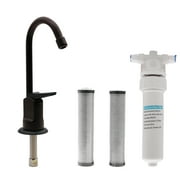 Westbrass C0127-12 6" Touch-Flo Style Pure Cold Water Dispenser Faucet Kit with Under Sink In-line Filter Unit and 2-Pack Replacement Cartridges, Oil Rubbed Bronze