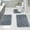 Drak Gray, variant on 100Fens Solid Color Bath Mats 3 Set Bathroom Rugs For 3 Pcs Toilet Mats Universal Soft Comfortable Water Absorption Non-Slip Thick Machine Washable Easier To Dry Dark