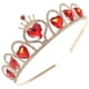 thumbnail image 5 of Tiara de corazón rojo de los Descendientes, corona de corazón, joyería para el cabello, corona de boda para novia, 5 of 6