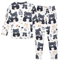 thumbnail image 2 of Little Bear Pattern Cotton Pajamas 2 Piece Set Sleepwear Soft and Comfortable Homewear Nightwear, 2 of 7