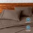 thumbnail image 6 of Bare Home Pillowcase Set - Premium 1800 Collection - Double Brushed - Ultra Soft - Standard Size, Cocoa, 2 Count, 6 of 8