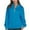Blue, variant on Quinlirra Sweatshirt for Women Zip up Womens Solid Color Hoodless Sweatshirts Long Sleeves Tops Blouses V-neck