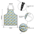 thumbnail image 3 of Yellow Lemon Fruit Patterns Blue White Pattern Kids Aprons for Girls and Boys,Adjustable Neck Strap Toddler Aprons for Kids Cooking Baking, 3 of 6
