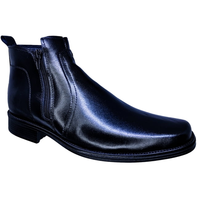 Botines Hombre Casuales en Piel Vacuno Botas de Doble Cierre con Punta Cuadrada MD20 Enco Footwear