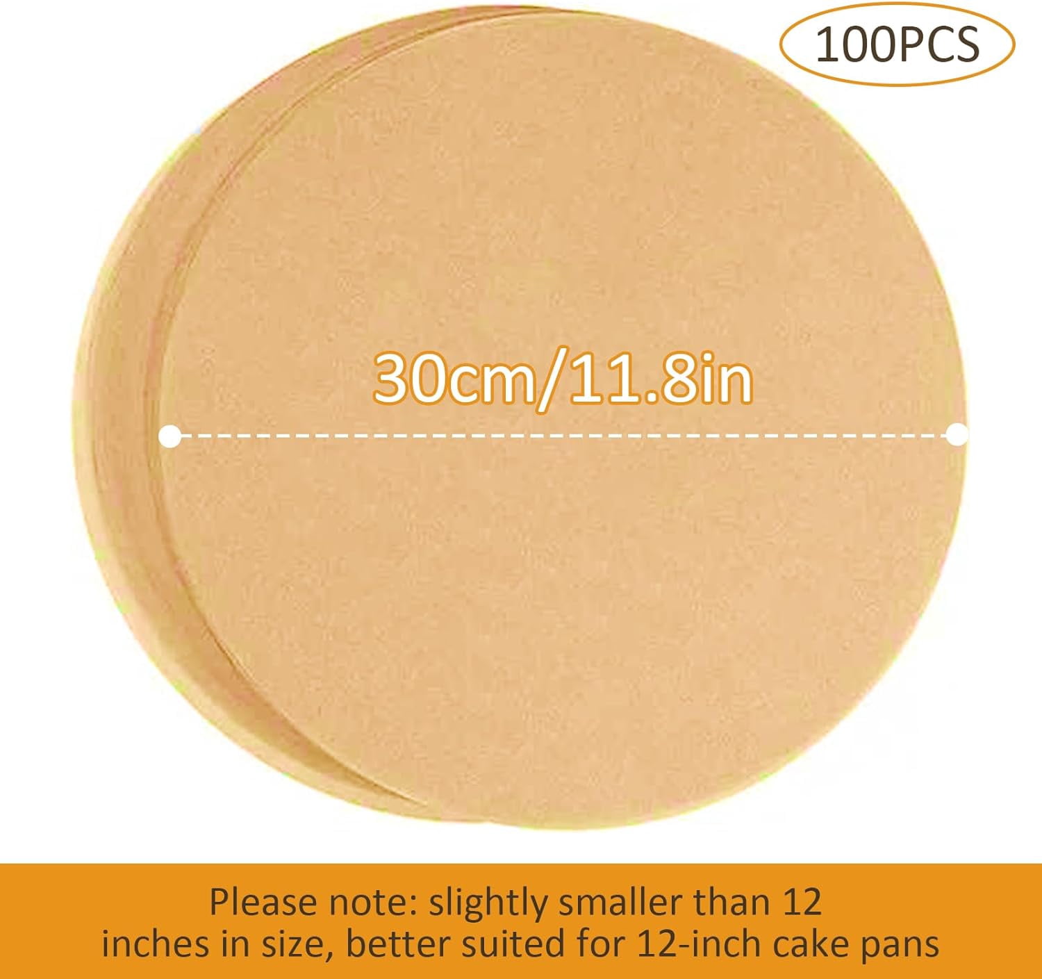 100Pcs Disposables Bakings Paper Liners Round Parchments Paper NonStick Bakings Parchments Dutchs Oven Liners NonStick Bakings Parchments