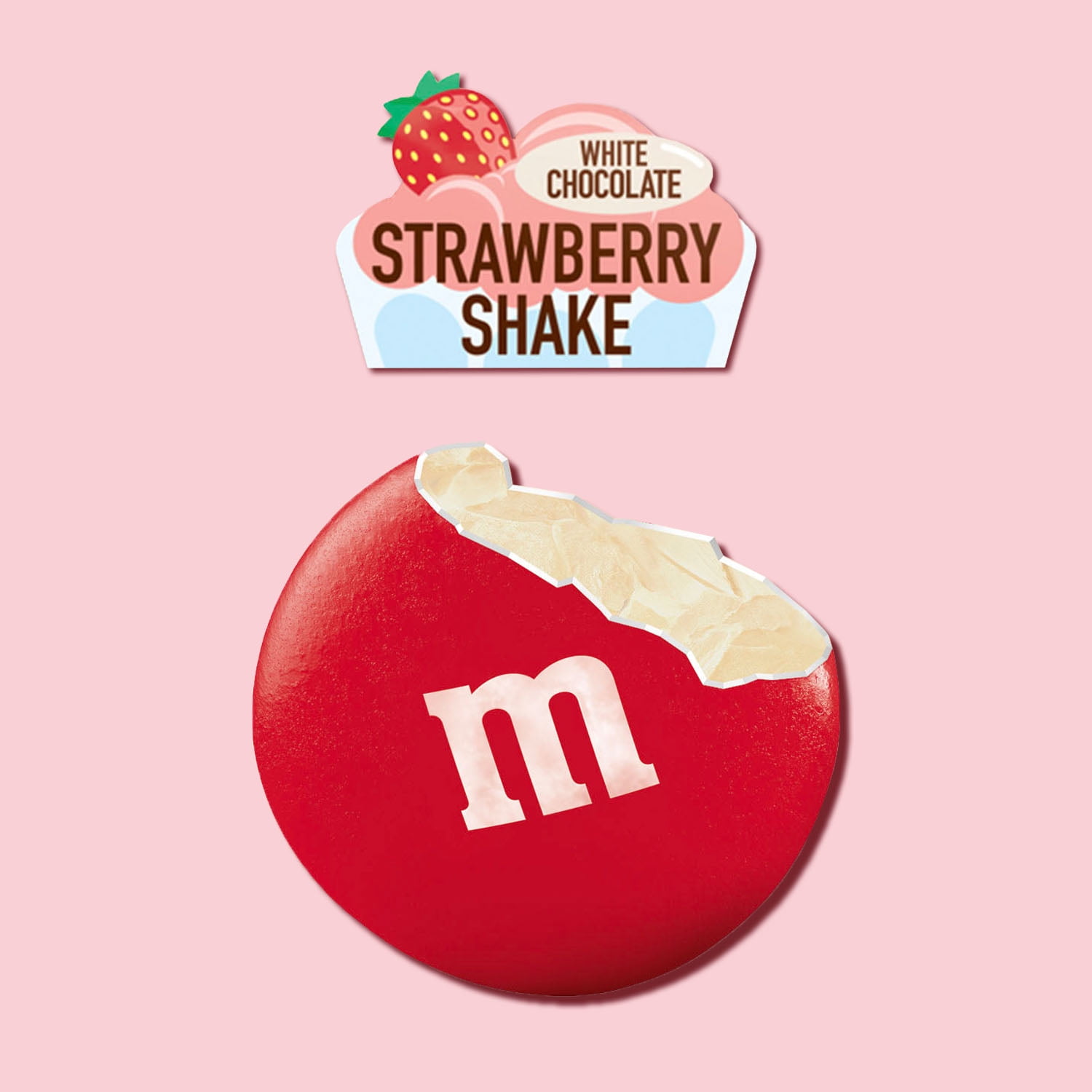 M&M'S White Chocolate Strawberry Shake Valentines Day Candy Bag, 7.44 oz -  Kroger