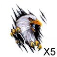 thumbnail image 1 of Colaxi 5xEagle Car Sticker Decals Simulation Cartoon for Motorcycle Right, 1 of 6
