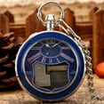 thumbnail image 1 of Reloj de bolsillo de Movimiento musical cadena Vintage para el día Graduación Regalos de cumpleaños Hombres Mujeres Hijo. - azul Yinane Reloj de bolsillo musical, 1 of 8
