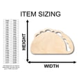 thumbnail image 2 of Unfinished Wood Taco Shape - Craft - up to 46" DIY 14" / 1/4", 2 of 3