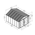 thumbnail image 3 of CANOPIA by PALRAM Yukon 11 ft. x 13 ft. Dark Grey Storage Shed / Garage, 3 of 8