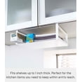 thumbnail image 3 of Yamazaki Home Undershelf Organizer, White, Steel, Fits Shelves Up To 0.875 Inches, Supports 4.4 pounds, Undershelf, 3 of 6