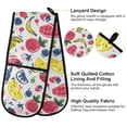 thumbnail image 4 of Dailycode Double Sided Oven Mitt with Loop Heat Resistant Kitchen Long Potholders 7" x 35" Hand Drawn Summer Fruit, 4 of 6