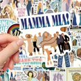 thumbnail image 1 of 50 pcs Music Movie Mamma Mia Hydro Flask Graffiti Luggage Laptop Phone Stickers, 1 of 5