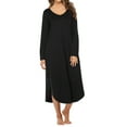thumbnail image 4 of Avidlove Womens Long Sleeve Nightgown V Neck Nightshirts Sleepwear with Pockets, 4 of 7